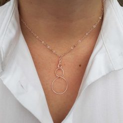 Rose Gold Decreasing Circle Necklace