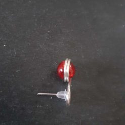 Red Glass Stud Earrings 3