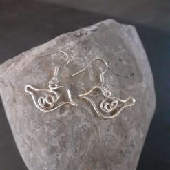Sterling Silver Robin Earrings