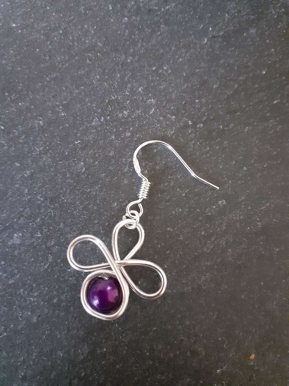 Purple Flower Earrings Purple Flower Earrings
