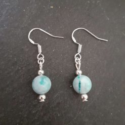 Blue Hemimorphite Gemstone Earrings 2 Blue Hemimorphite Gemstone Earrings 2
