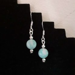 Blue Hemimorphite Gemstone Earrings 1 Blue Hemimorphite Gemstone Earrings 1