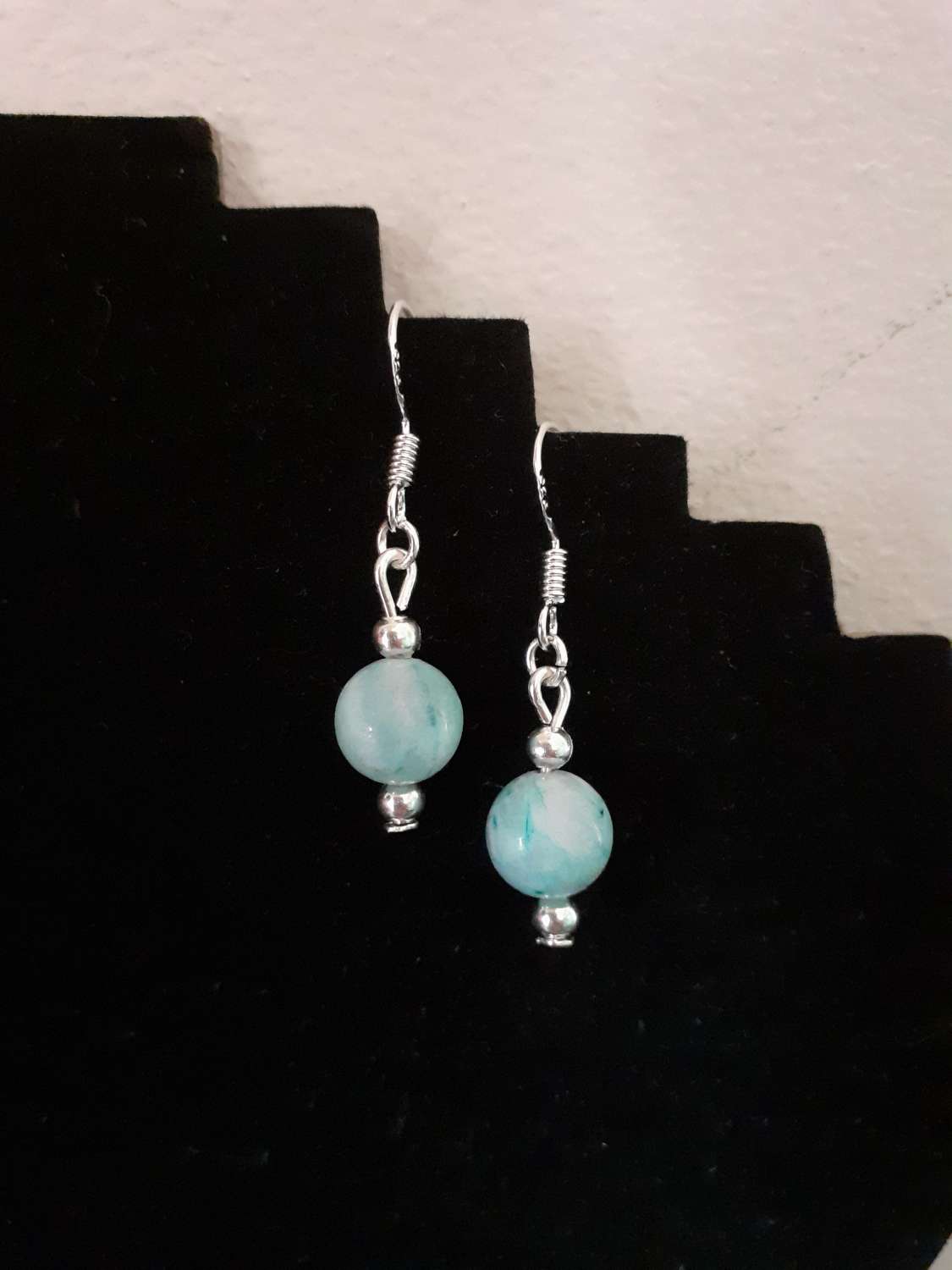 Blue Hemimorphite Gemstone Earrings Blue Hemimorphite Gemstone Earrings