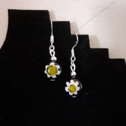 Millefiori Flower Dangle Earrings 1 Millefiori Flower Dangle Earrings 1