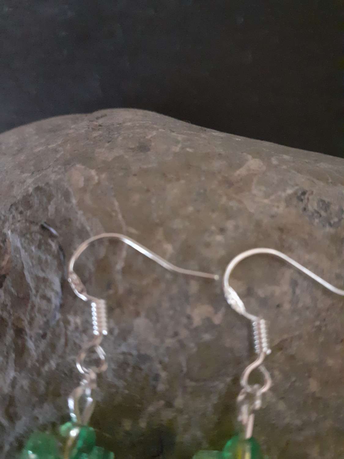 Green Cube Earrings Green Cube Earrings