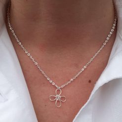 Silver Flower Necklace