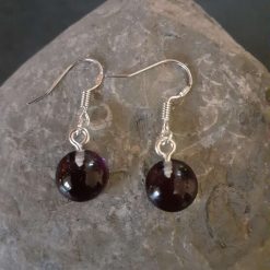 Black Resin Circle Earrings