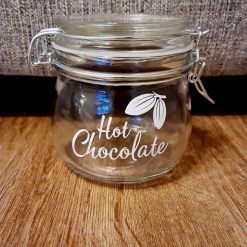 Glass Hot Chocolate Storage Jar