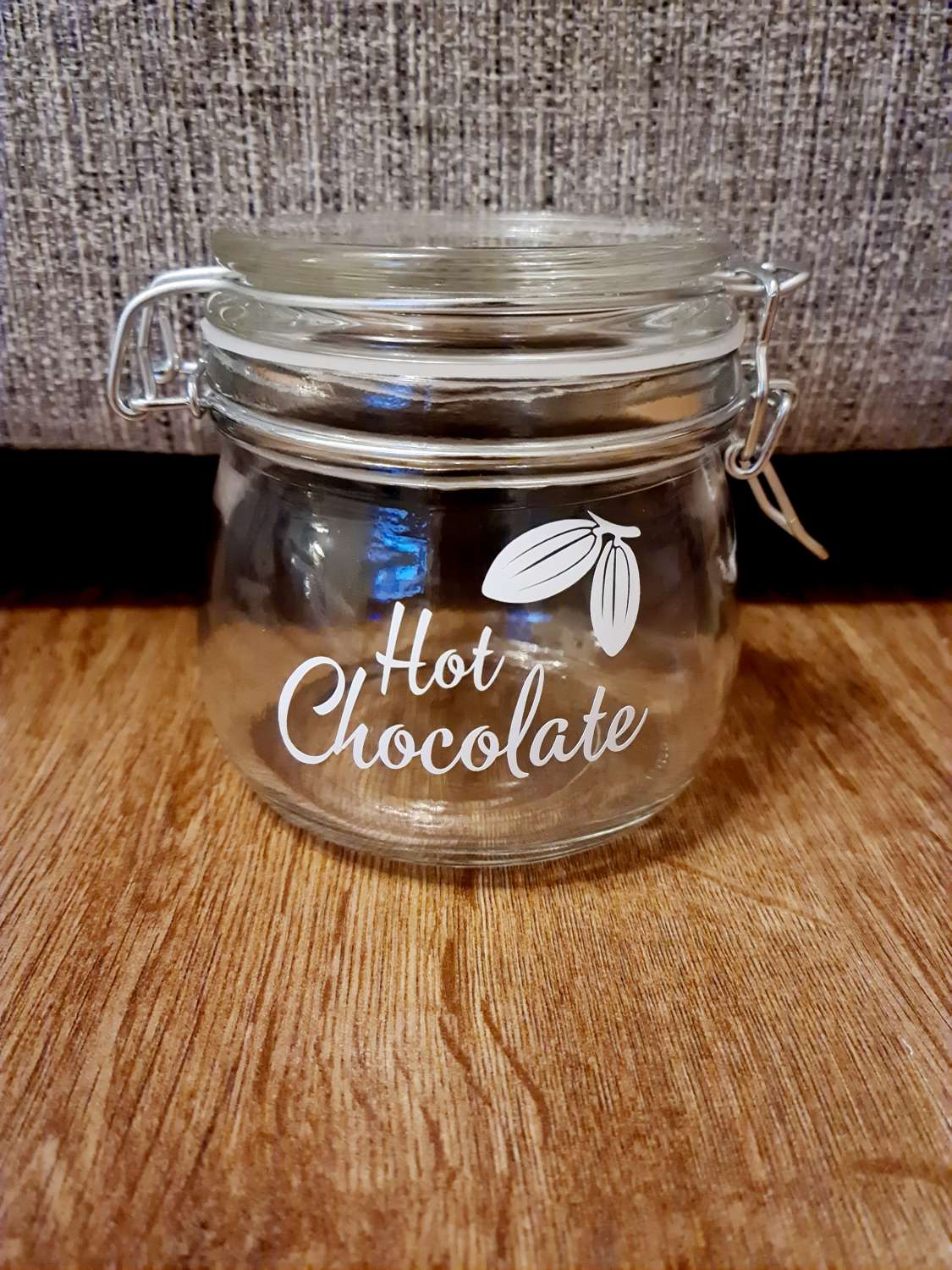 Glass Hot Chocolate Storage Jar Glass Hot Chocolate Storage Jar