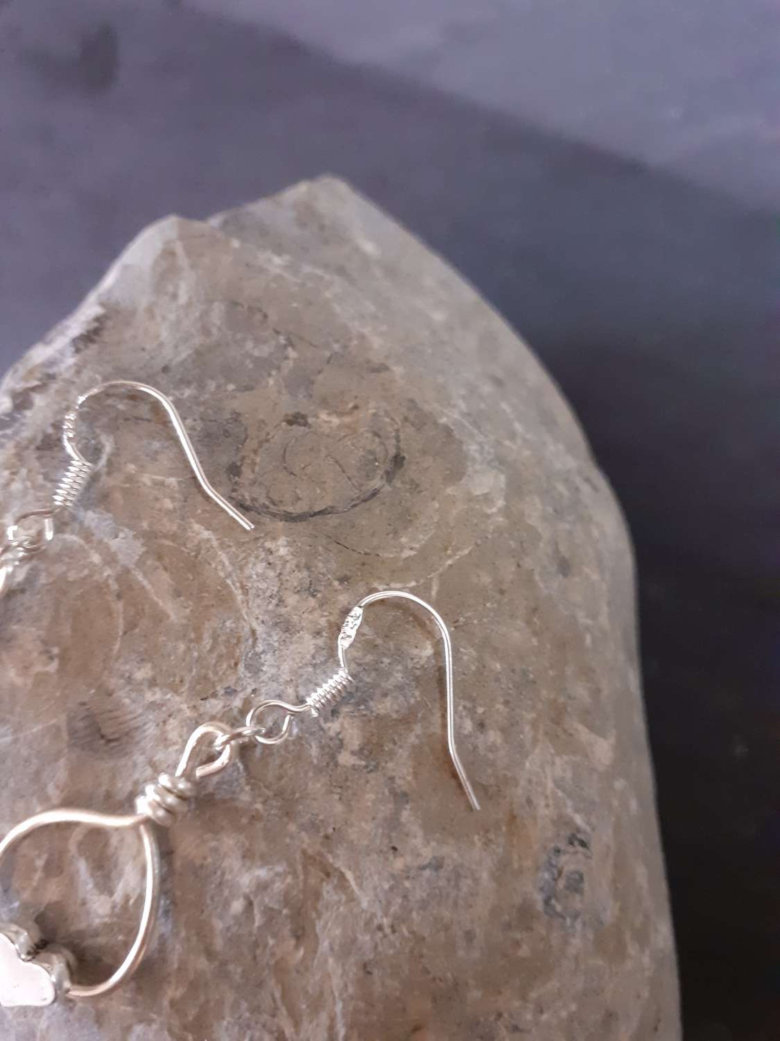 Silver heart Hoop Earrings Silver heart Hoop Earrings