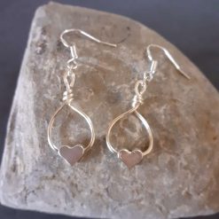 Silver heart Hoop Earrings 2 Silver heart Hoop Earrings 2