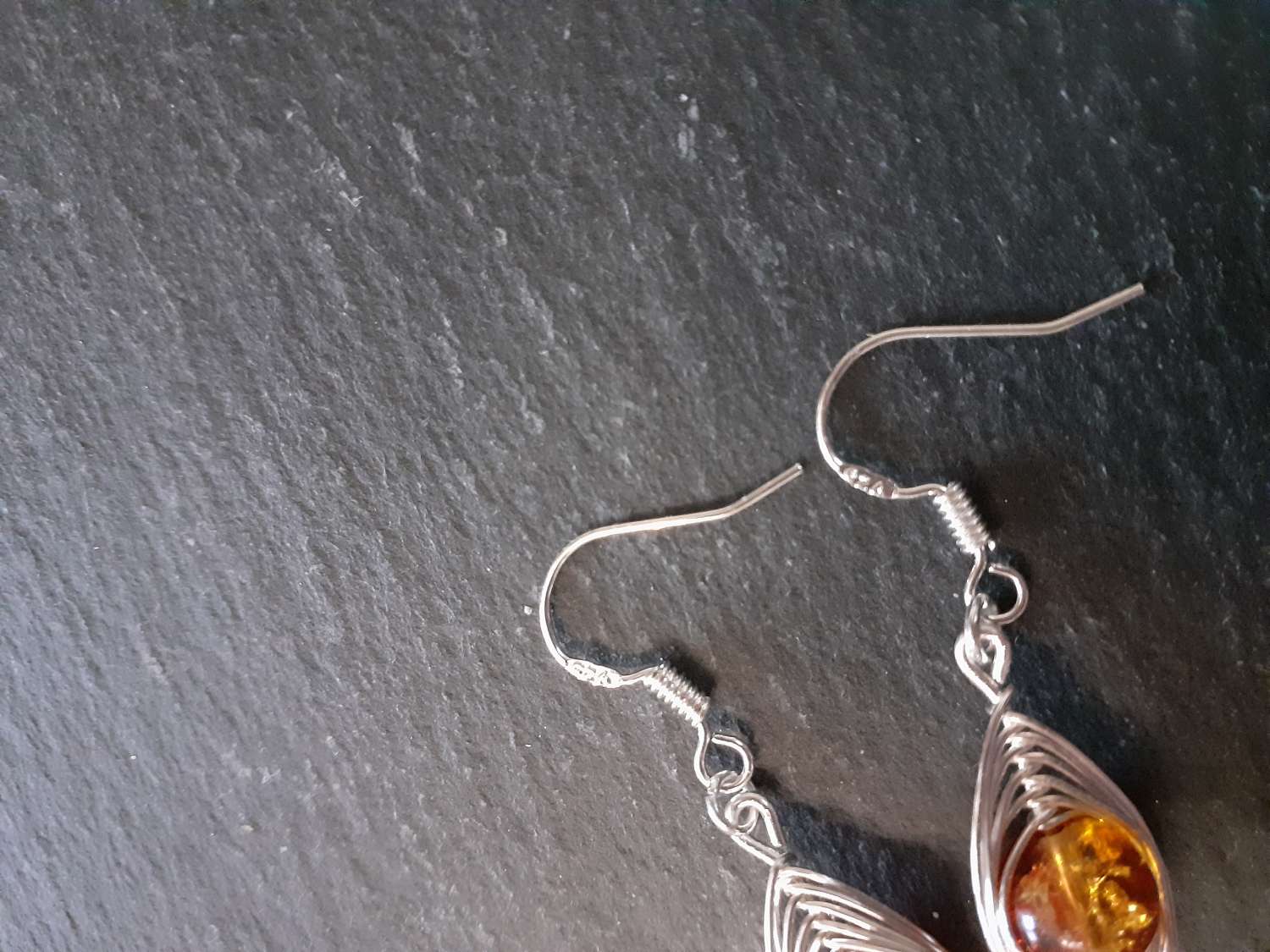 Orange Dangle Earrings Orange Dangle Earrings