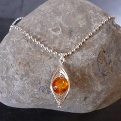 Orange Pendant Necklace