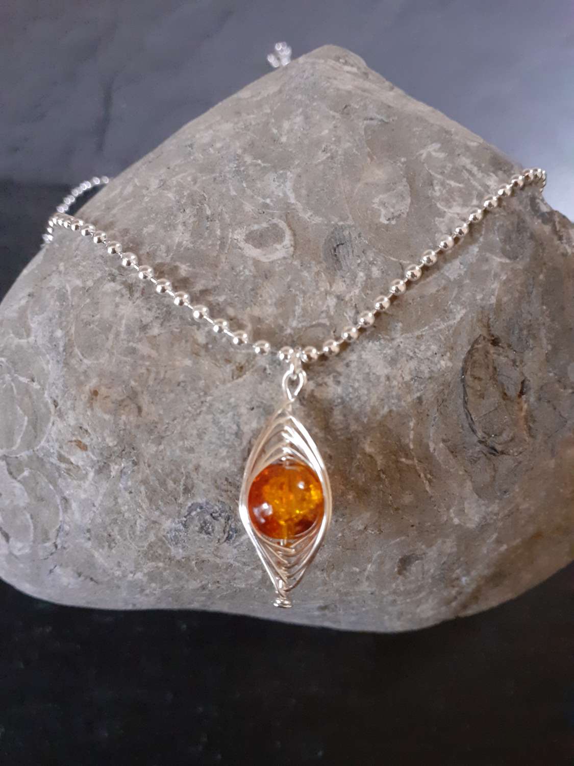 Orange Pendant Necklace Orange Pendant Necklace