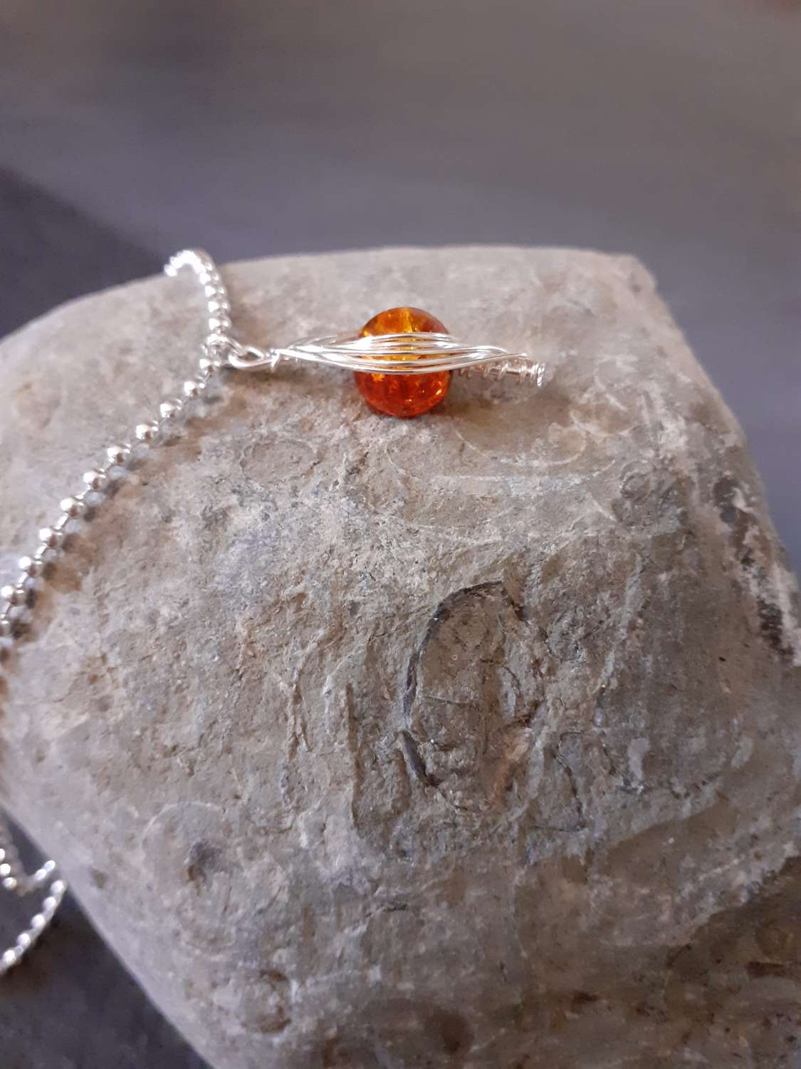 Orange Pendant Necklace Orange Pendant Necklace