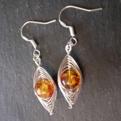 Orange Dangle Earrings