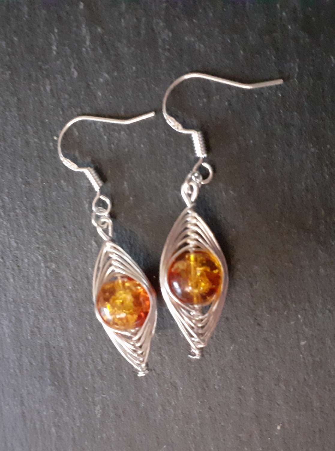 Orange Dangle Earrings Orange Dangle Earrings