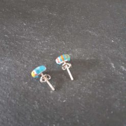 Turquoise Millefiori Studs 1