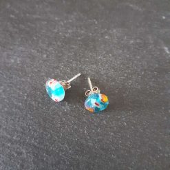 Turquoise Millefiori Studs 3