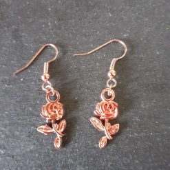 Rose Gold Rose Earrings 1 Rose Gold Rose Earrings 1