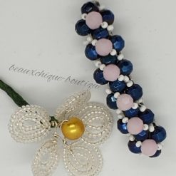 Pink and Blue Hair Barrette