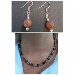 Black Rhodinite Gemstone Gift Set