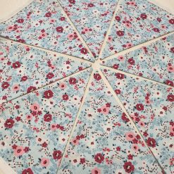 Blue Floral Bunting, 100% cotton, Floral Bunting, Blue Bunting, Garland, Fabric Bunting, 10 double sided flags 2.5m 5 Blue Floral Bunting, 100% cotton, Floral Bunting, Blue Bunting, Garland, Fabric Bunting, 10 double sided flags 2.5m 5