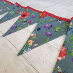 Dark Grey Floral Bunting 100% cotton, Wild Flower & Insects Bunting, Floral Garland, Garden Bunting, Bee Bunting, Fabric Bunting, 10 double sided flags 2.5m 6 Dark Grey Floral Bunting 100% cotton, Wild Flower & Insects Bunting, Floral Garland, Garden Bunting, Bee Bunting, Fabric Bunting, 10 double sided flags 2.5m 6