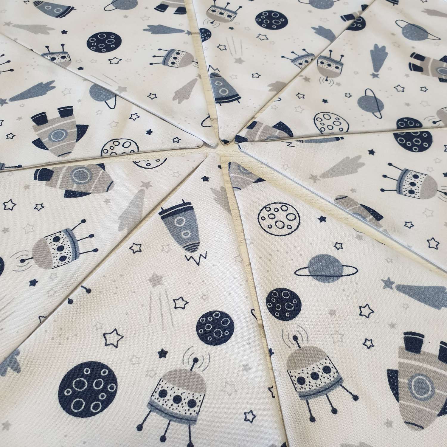 Galaxy Bunting, Space Bunting, Rocket Bunting, Nursery Bunting, Kids Bunting, Garland, Fabric Bunting, 100% Cotton Bunting, 10 double sided flags 2.5m Galaxy Bunting, Space Bunting, Rocket Bunting, Nursery Bunting, Kids Bunting, Garland, Fabric Bunting, 100% Cotton Bunting, 10 double sided flags 2.5m