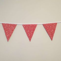 Red & White Floral Bunting, 100% cotton, Floral Bunting, Red Bunting, Garland, Fabric Bunting, 10 double sided flags 2.5m 6 Red & White Floral Bunting, 100% cotton, Floral Bunting, Red Bunting, Garland, Fabric Bunting, 10 double sided flags 2.5m 6