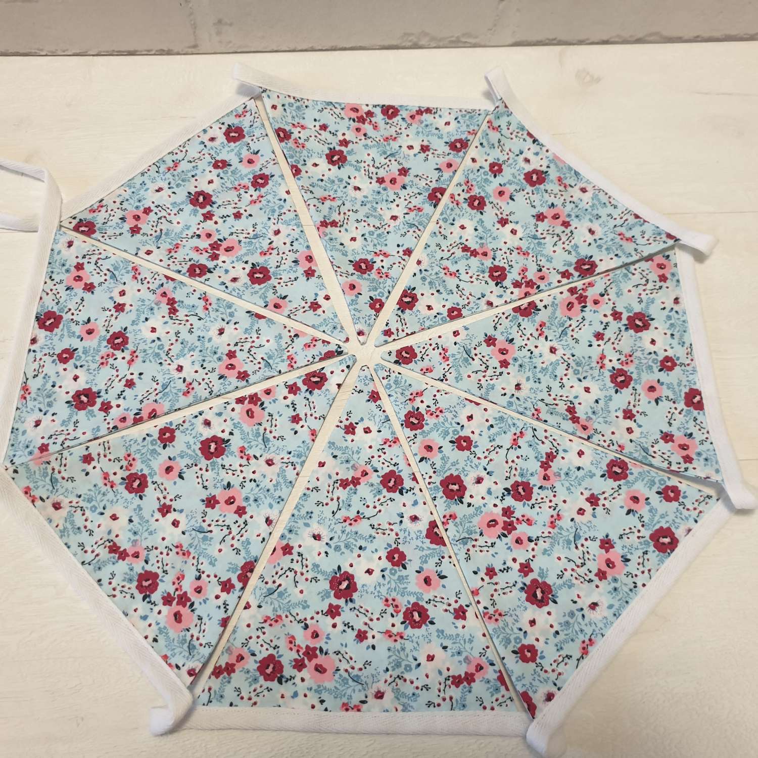Blue Floral Bunting, 100% cotton, Floral Bunting, Blue Bunting, Garland, Fabric Bunting, 10 double sided flags 2.5m Blue Floral Bunting, 100% cotton, Floral Bunting, Blue Bunting, Garland, Fabric Bunting, 10 double sided flags 2.5m