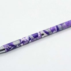 OOAK Hand made slimline twist handbag pen in purple, lilac, white and silver 4 OOAK Hand made slimline twist handbag pen in purple, lilac, white and silver 4