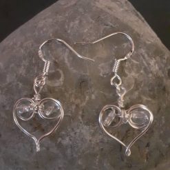 Silver Heart Earrings.