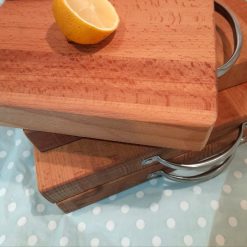 Kitchen utensils - Handmade rectangular chopping board with metal handle 2 Kitchen utensils - Handmade rectangular chopping board with metal handle 2