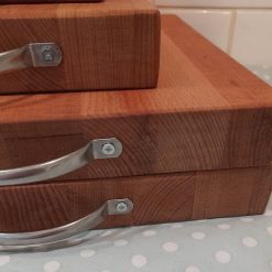 Kitchen utensils - Handmade rectangular chopping board with metal handle 3 Kitchen utensils - Handmade rectangular chopping board with metal handle 3