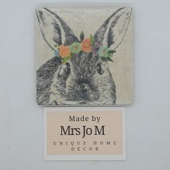 Coasters - Set of four vintage style Easter Spring bunny decoupage