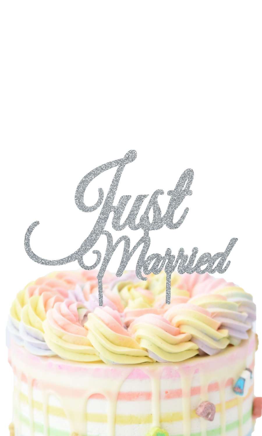 Just Married Cake Topper, Wedding Cake Topper MadeMe