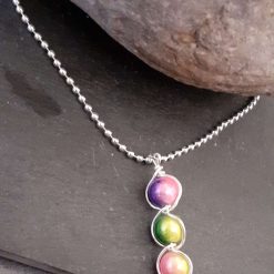 Rainbow bead pendant necklace 5 Rainbow bead pendant necklace 6