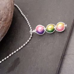 Rainbow bead pendant necklace 4 Rainbow bead pendant necklace 5