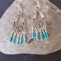 Blue Chandelier Boho Earrings 3 Blue Chandelier Boho Earrings 7