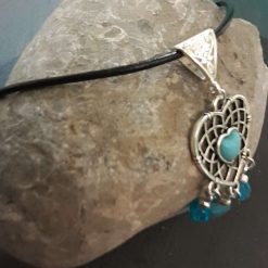 Turquoise Heart Chandeleir Necklace 4 Turquoise Heart Chandeleir Necklace 4
