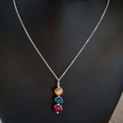Tigers Eye Gemstone Pendant Necklace