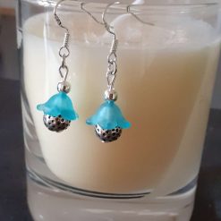 Turquoise Flower Cap Earrings 2 Turquoise Flower Cap Earrings 2