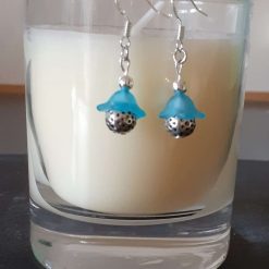 Turquoise Flower Cap Earrings 1 Turquoise Flower Cap Earrings 1