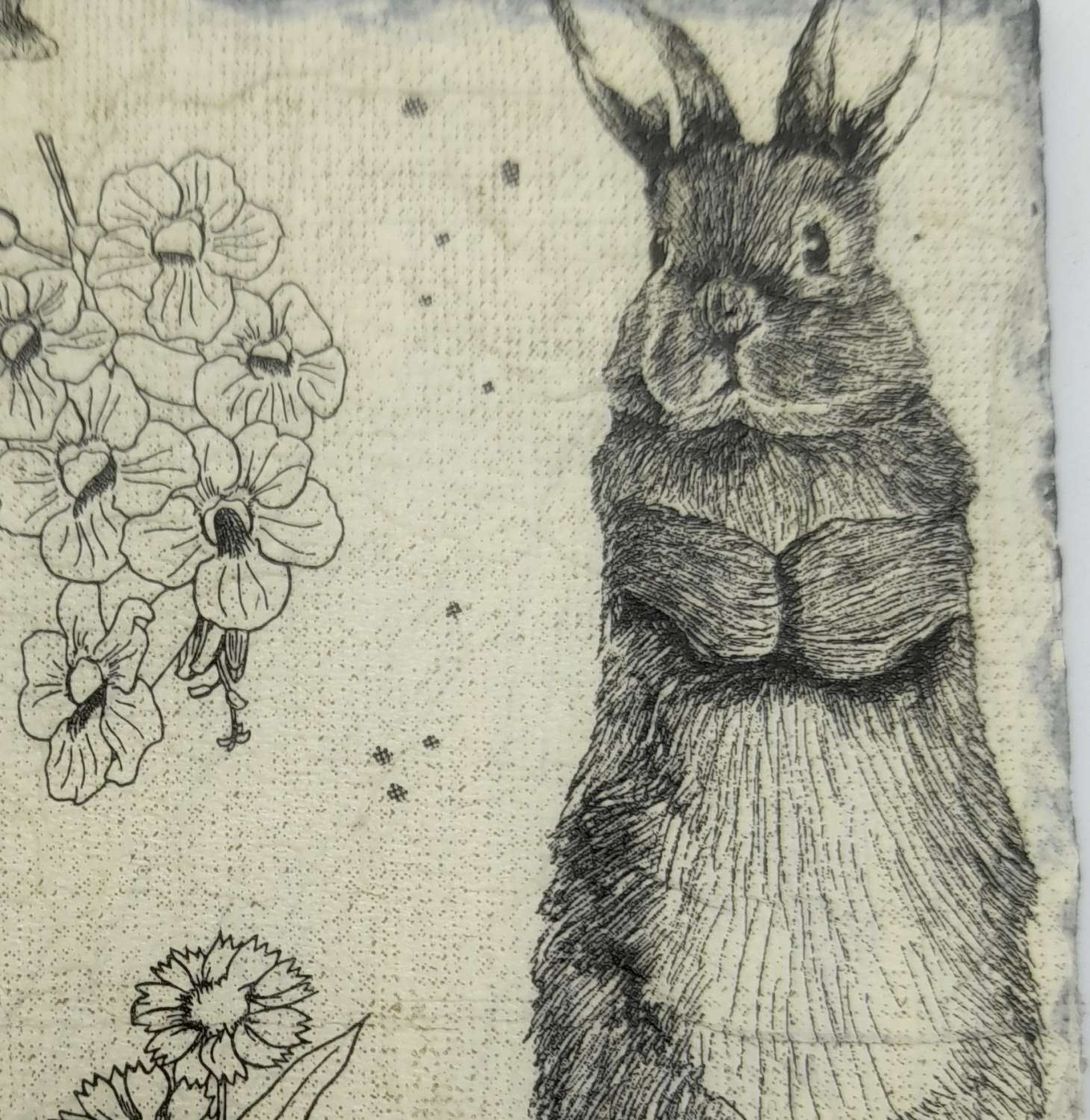 Coasters - Slate set of four vintage style Easter bunny decoupage flowers Coasters - Slate set of four vintage style Easter bunny decoupage flowers