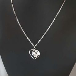 Silver Heart Necklace and Earrings Set 5
