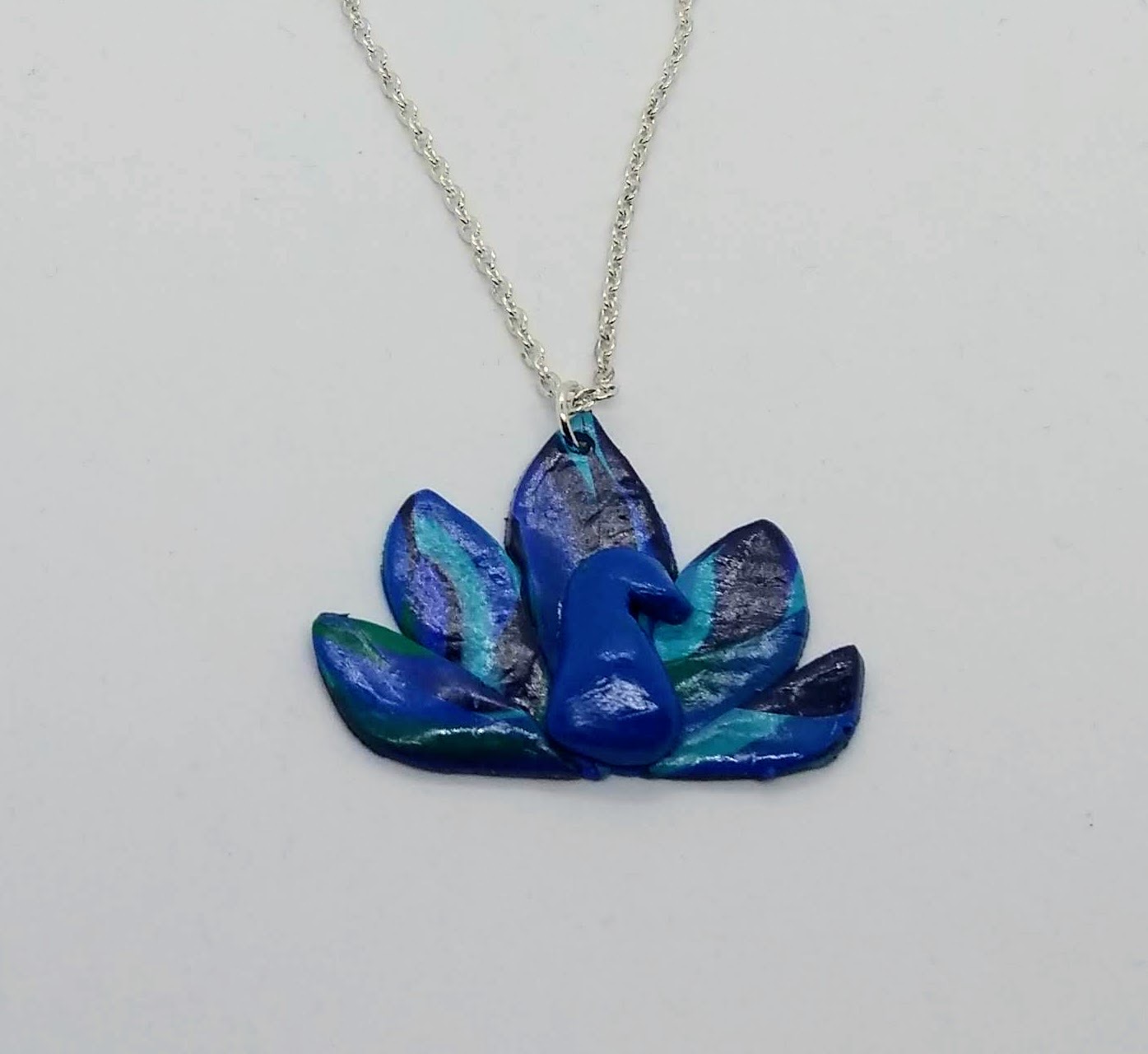 handmade cute polymer clay peacock pendant or bag clip handmade cute polymer clay peacock pendant or bag clip
