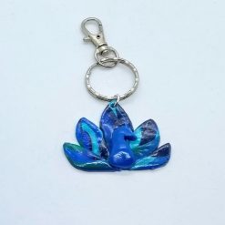 handmade cute polymer clay peacock pendant or bag clip