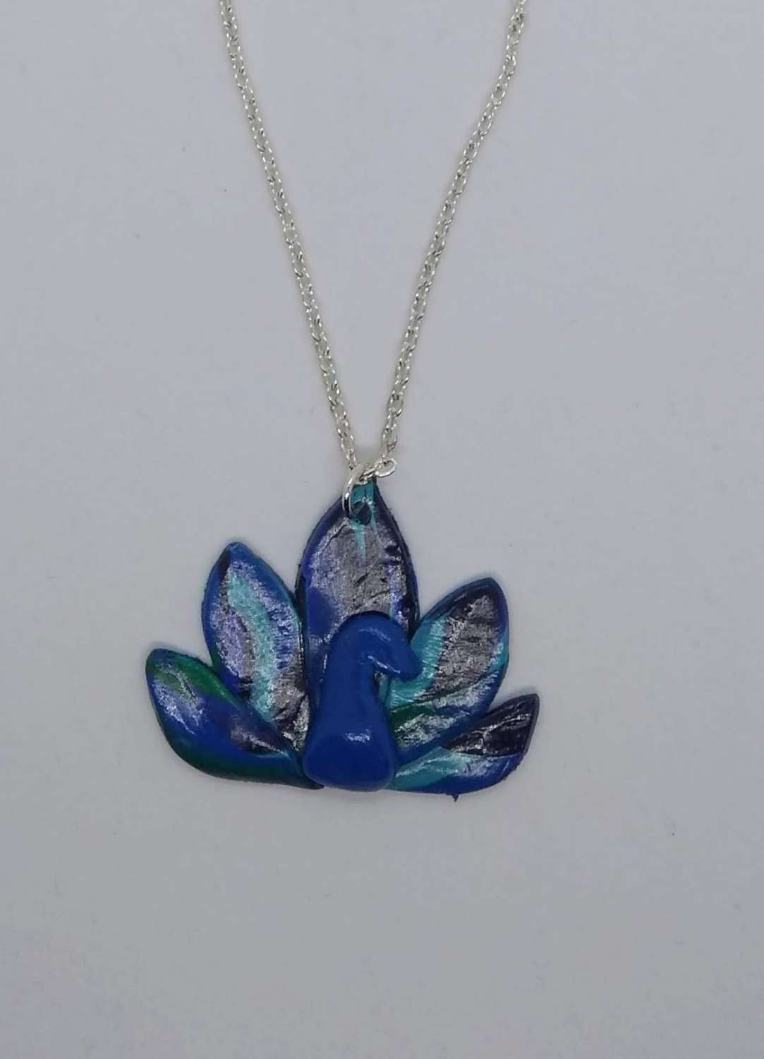 handmade cute polymer clay peacock pendant or bag clip handmade cute polymer clay peacock pendant or bag clip