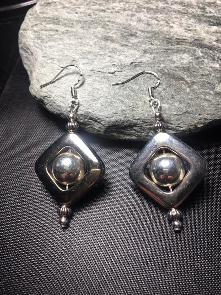 Geometric Modern Silver Colour Earrings Geometric Modern Silver Colour Earrings